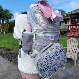 NWT L2D 5PC BACKPACK SET Glitter Sequin